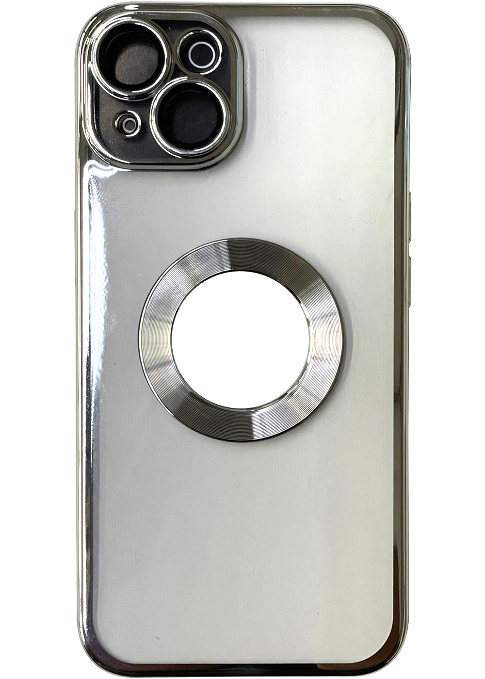 iP15 Plus/iP14 Plus Clear Case with Camera Protection Silver